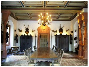 Der Saal im Schloss Mespelbrunn